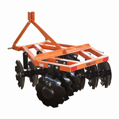 TMG Industrial 48” Notched Disc Harrow, 3-Point Hitch, Cat 1 Hook-up, 20-30 HP Tractors, TMG-TDH04