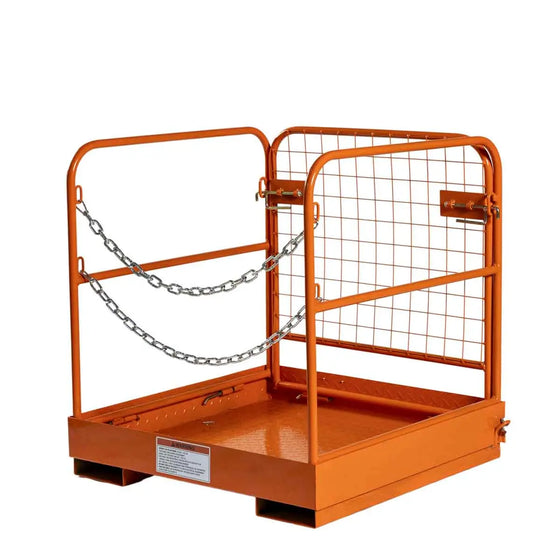 TMG-FWP08 Forklift Work Platform, 36" x 36", 800 lb capacity, foldable safety cage with hand rails and non-slip floor