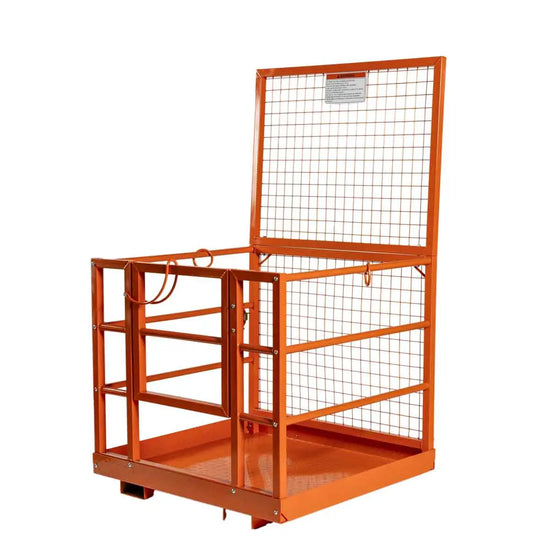 TMG-FWP08L Forklift Work Platform, 45" x 43", 880 lb capacity, heavy-duty safety cage with locking mechanism