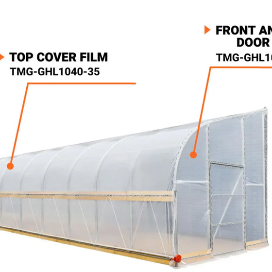 TMG-GHL1040-35 Top cover with two end walls (6 Mil clear EVA plastic film)