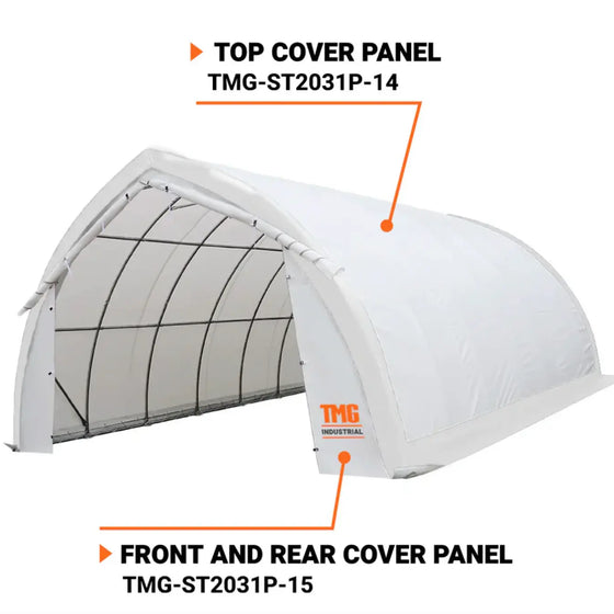 TMG-ST2031P-15 End wall 11oz PE tarp panels for front and rear (pack of 2)