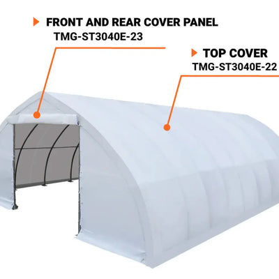 TMG-ST3040E-23 End wall cover (11oz PE tarp)