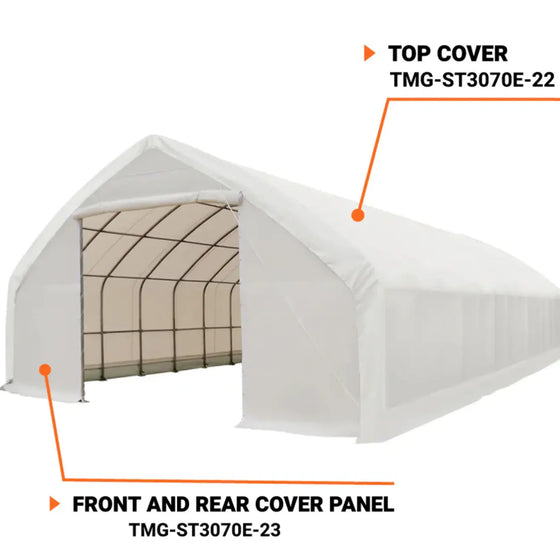 TMG-ST3070E-23 End wall cover (11oz PE tarp)