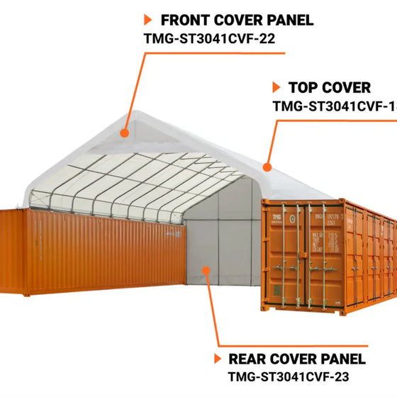 TMG-ST3041CVF-18 Top cover, 17oz white PVC tarp