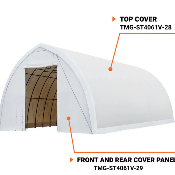 TMG-ST4061V-29 End wall cover (17oz PVC tarp)