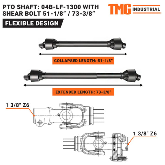 TMG-TSG26-PTO Shaft (04B-LF-1300)