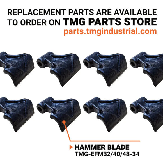 TMG-EFM32/40/48-34 Hammer T-Blade, Pack of 18, Hardware Included TMG-Parts
