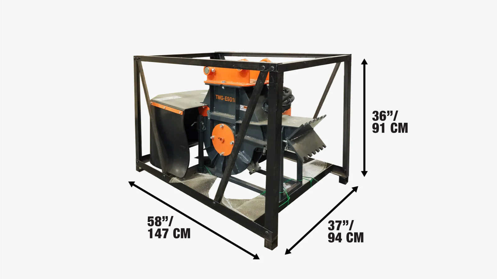 470 mm (18″) Excavator Stump Grinder Attachment, 3 - 7 ton Excavators and Backhoes, TMG‑ESG18-shipping-info-image