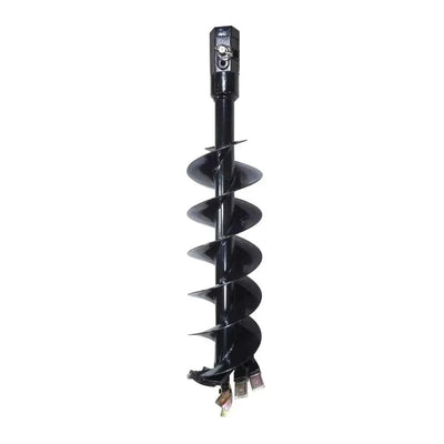 TMG Industrial 9” Post Hole Auger Bit, 48” Height, Fully Welded Cutting Disk, 4 Sharp Cutting Teeth, 2” Hex Connectivity, Built-In Boring Head, High Quality Steel, TMG-PAB09