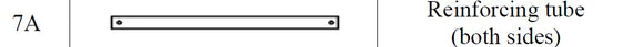 TMG-MS1624-7A REINFORCING TUBE (BOTH SIDES) Set of 8