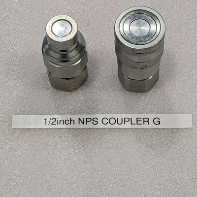 TMG-RG72 Skid Steer Hydraulic Quick Connect 1/2" Flat face Coupler (NPS)