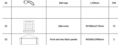 TMG-PT2040F Roof kit