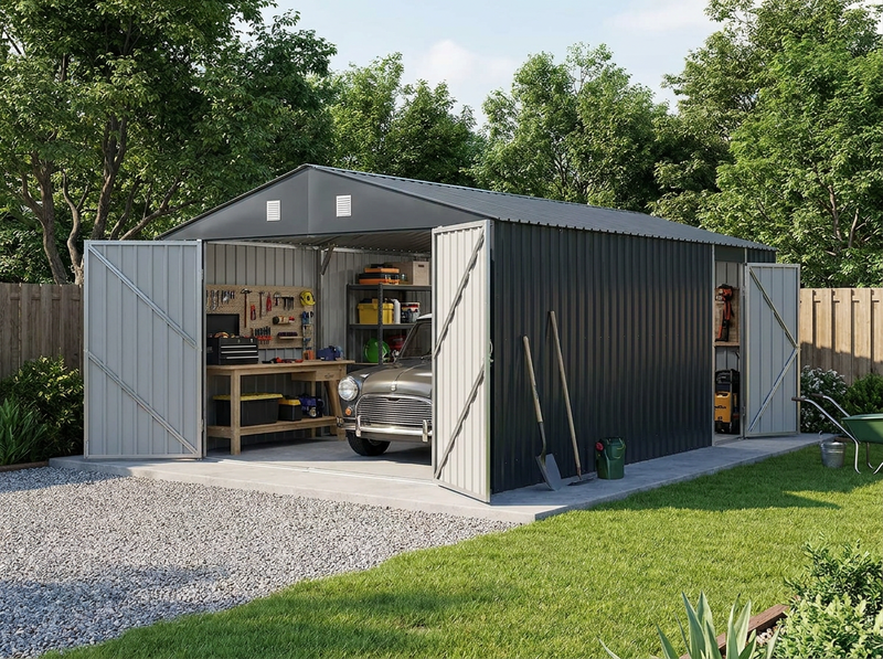 Why Choose a TMG Heavy Series Metal Garage Shed for Your Vehicle Storage?