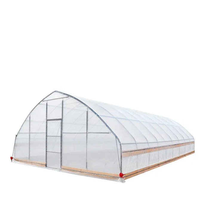 7.6 m x 12.2 m (25' x 40') Tunnel Greenhouse Grow Tent w/0.15 mm (6 Mil) Clear EVA Plastic Film, Cold Frame, Hand Crank Roll-Up Sides, Peak Ceiling Roof, TMG-GH2540-V2 (Previously GH2540) TMG Industrial Australia