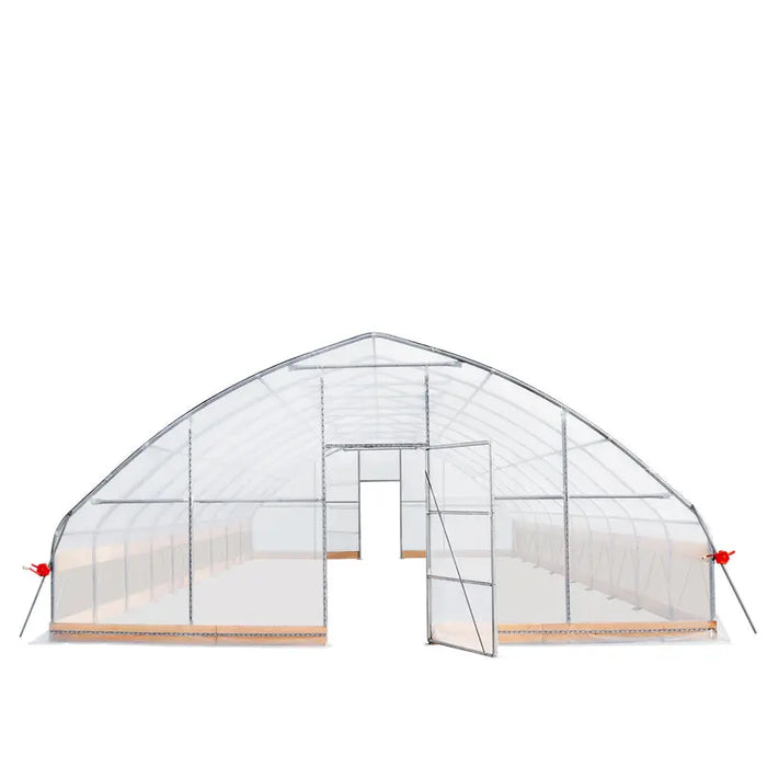 7.6 m x 12.2 m (25' x 40') Tunnel Greenhouse Grow Tent w/0.15 mm (6 Mil) Clear EVA Plastic Film, Cold Frame, Hand Crank Roll-Up Sides, Peak Ceiling Roof, TMG-GH2540-V2 (Previously GH2540) TMG Industrial Australia