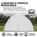 6.1 m x 9.1 m (20' x 30') Arch Wall Peak Ceiling Storage Shelter with Heavy Duty 576 gsm (17 oz) PVC Cover & Drive Through Doors, TMG-ST2032PV (Previously ST2031PV) TMG Industrial Australia