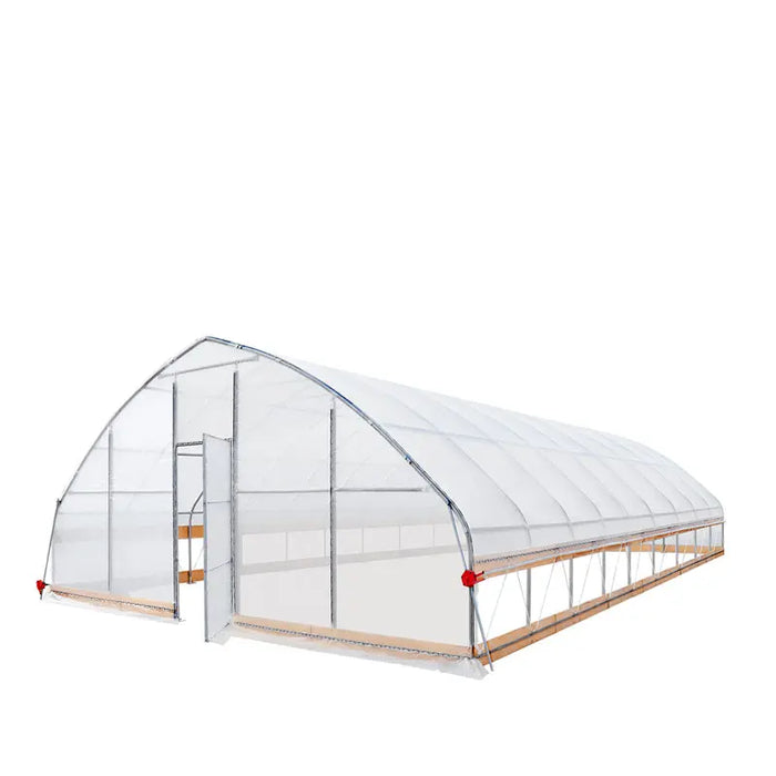 7.6 m x 12.2 m (25' x 40') Tunnel Greenhouse Grow Tent w/0.15 mm (6 Mil) Clear EVA Plastic Film, Cold Frame, Hand Crank Roll-Up Sides, Peak Ceiling Roof, TMG-GH2540-V2 (Previously GH2540) TMG Industrial Australia