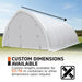 6.1 m x 9.1 m (20' x 30') Arch Wall Peak Ceiling Storage Shelter with Heavy Duty 576 gsm (17 oz) PVC Cover & Drive Through Doors, TMG-ST2032PV (Previously ST2031PV) TMG Industrial Australia