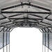 TMG-MSB1230 12' x 30' Metal Shed Boat Shelter with 12.5' peak height and 10.5' sidewall height, galvanized steel frame and metal roof panels