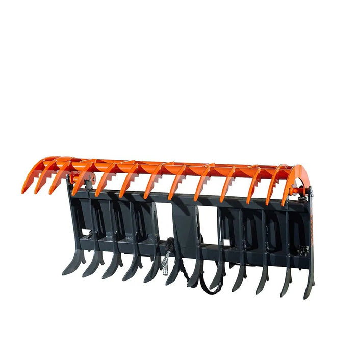 Skeleton Rake TMG Skid Steer Skeleton Root Rake Grapple, 1180 kg Grapple Capacity ...