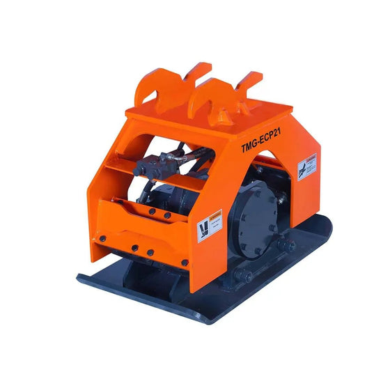 TMG Industrial 8,800-lbf Hydraulic Plate Compactor, 2-4 Ton Excavator Weight, 19” Compact Capacity, TMG-ECP21