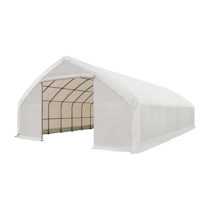 9 x 15 m Straight Wall Peak Ceiling Storage Shelter with Heavy Duty 300 GSM PE Cover TMG-ST3052E (Previously ST3050E) TMG Industrial Australia