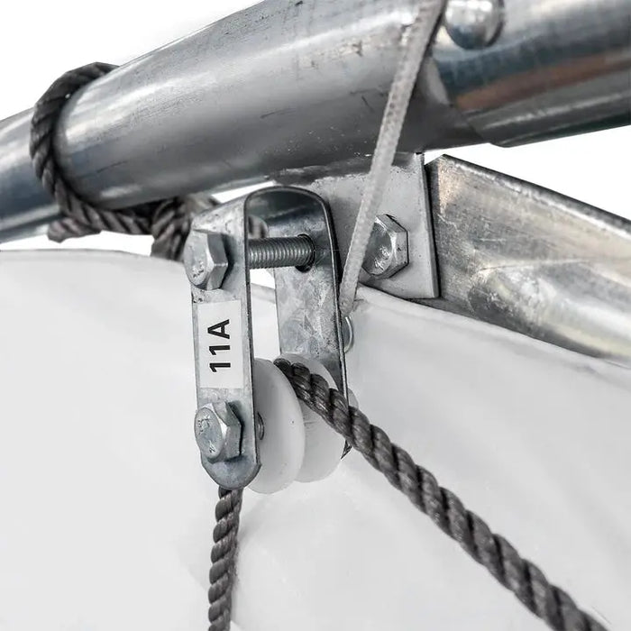 9 x 15 m Straight Wall Peak Ceiling Storage Shelter with Heavy Duty 300 GSM PE Cover TMG-ST3052E (Previously ST3050E) TMG Industrial Australia