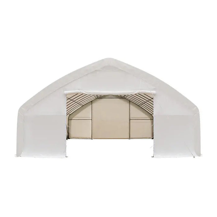 9 x 15 m Straight Wall, Peak Ceiling Storage Shelter with PVC Cover, TMG-ST3052V (Previously ST3050V) TMG Industrial Australia