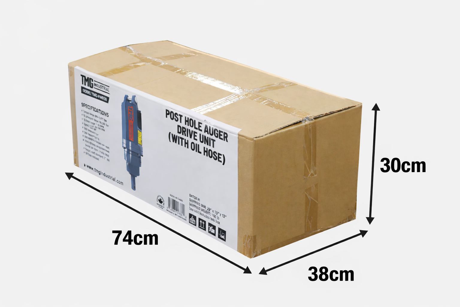 Hydraulic Post Hole Auger Drive Power Head, 26.5–76 L/min Hydraulic Flow, 50 mm (2