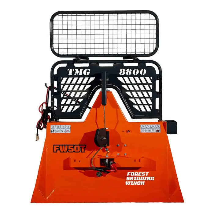 42 kN Log Skidding Winch for 30 - 50 HP Tractors, 3-Point Hitch, Category 1, TMG-FW50T  TMG Industrial AU