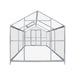8' x 10' Greenhouse with Galvanized Steel Frame, Polycarbonate Twin-Wall Roof and Crystal-Clear Solid Walls