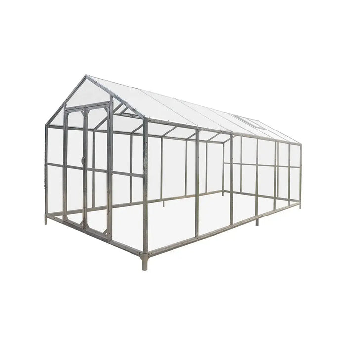 TMG Heavy Series™ 2.4 x 6.1 m Greenhouse Kit with Galvanized Steel Frame, Polycarb Roof and Crystal-Clear Walls, TMG-GH821 TMG Industrial Australia
