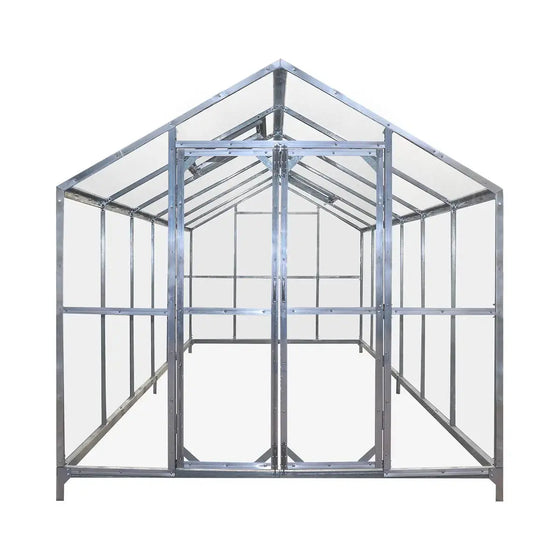 TMG Heavy Series™ 2.4 x 6.1 m Greenhouse Kit with Galvanized Steel Frame, Polycarb Roof and Crystal-Clear Walls, TMG-GH821 TMG Industrial Australia