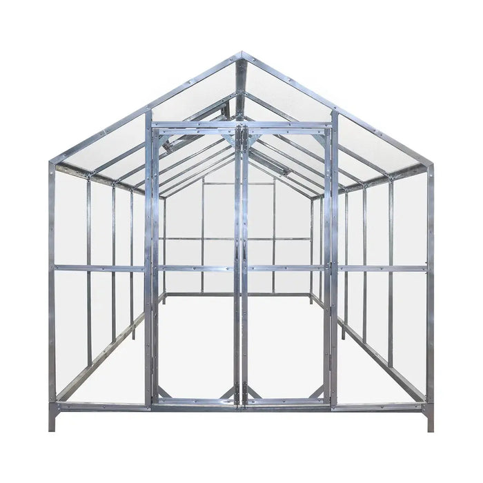 TMG Heavy Series™ 2.4 x 6.1 m Greenhouse Kit with Galvanized Steel Frame, Polycarb Roof and Crystal-Clear Walls, TMG-GH821 TMG Industrial Australia