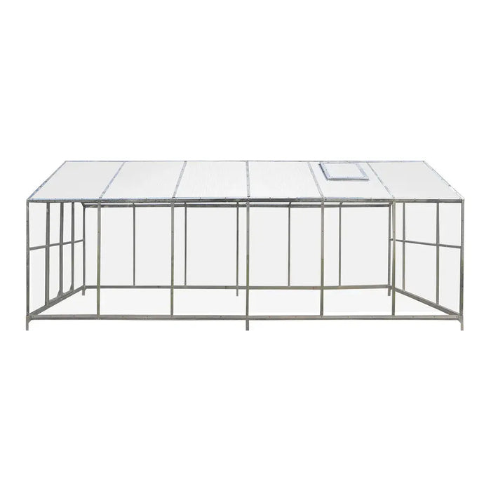 2.4 x 6.1 m Greenhouse Kit with Galvanized Steel Frame, Pro Series, Polycarb Roof and Crystal-Clear Walls TMG-GH821 TMG Industrial Australia