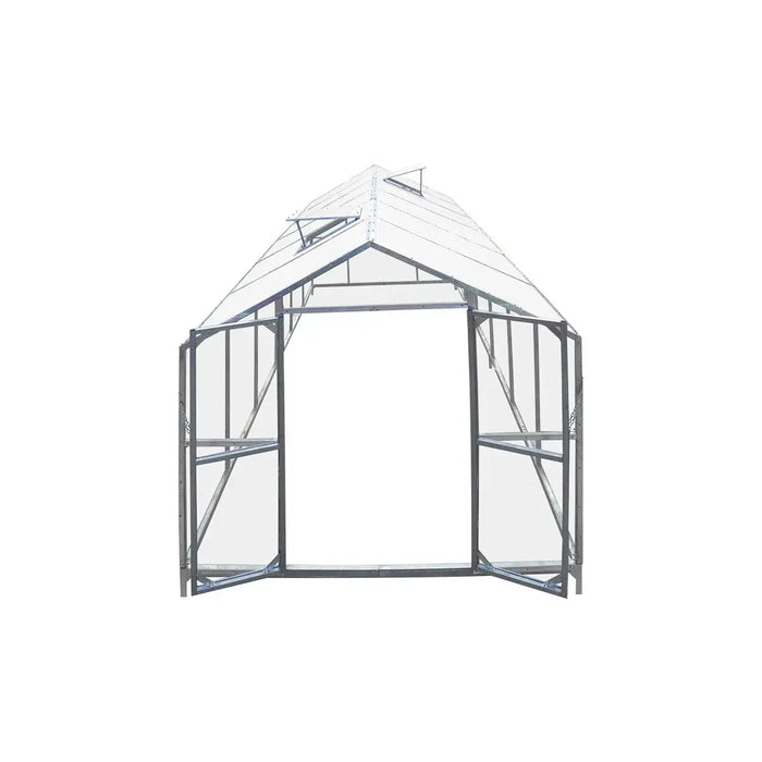 TMG Heavy Series™ 2.4 x 6.1 m Greenhouse Kit with Galvanized Steel Frame, Polycarb Roof and Crystal-Clear Walls, TMG-GH821 TMG Industrial Australia