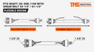 TMG-DC-05B-1100 PTO Shaft for TMG-TRC60