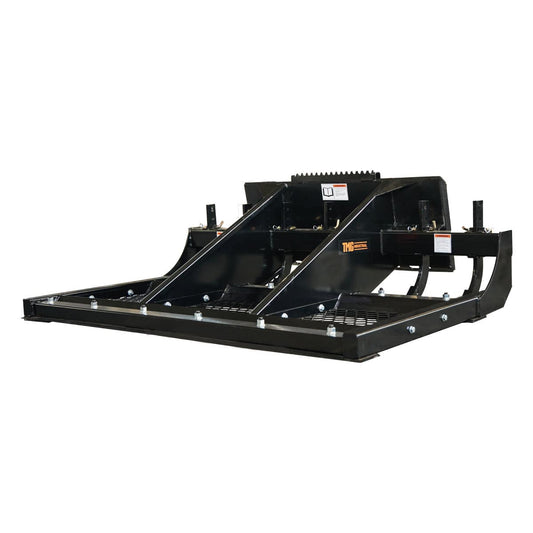 TMG Industrial 72” Skid Steer Land Plane, Adjustable & Reversible Scarifier Teeth, Bolt-On Cutting Blades, Removable Sift Screen, TMG-SLP70
