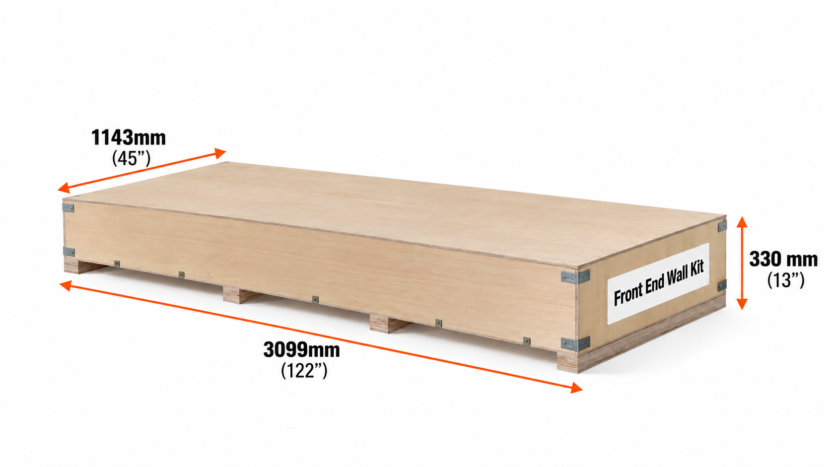 Front End Wall Kit, Compatible with TMG-DT4041C and DT4041CF container shelters installed with the high cube containers (2.9 m), TMG-DT40FW9V-shipping-info-image