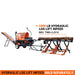 TMG-GLS16 firewood splitter processor with 15 HP engine, 20 ton splitting force and foldable conveyor
