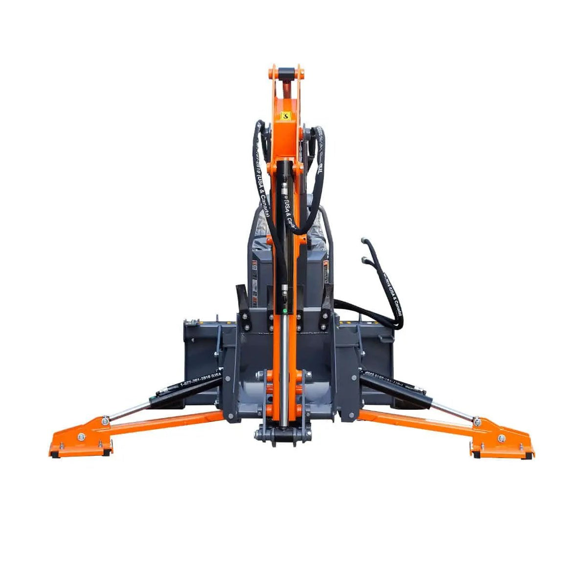 TMG 2740 mm Skid Steer Backhoe Attachment, Universal Mount, 180° Boom ...
