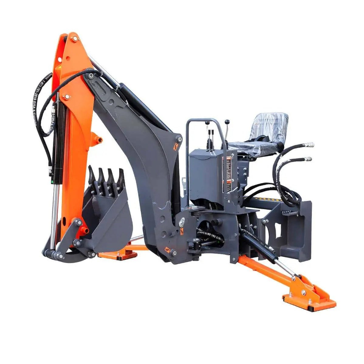 Backhoe Boom Rotation TMG 2740 mm Skid Steer Backhoe Attachment, Universal Mount, 180° Boom ...