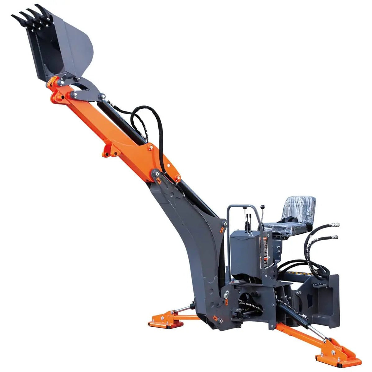 Backhoe Boom Rotation TMG 2740 mm Skid Steer Backhoe Attachment, Universal Mount, 180° Boom ...