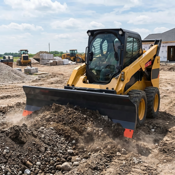 239 cm Skid Steer Dozer Blade/Snow Plow Pusher (94"), 30° Left & Right, Bolt-On Cutting Edge, Adjustable Skid Shoes, Universal Quick Mount, TMG-DB94 TMG Industrial