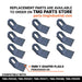 PERU05050130 Peruzzo Y Flail 5mm thickness for TEG Special and ELK (Pack of 10)