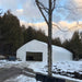 TMG Industrial 30' x 70' Straight Wall Peak Ceiling Storage Shelter with Heavy Duty 17 oz PVC Cover & Drive Through Doors, TMG-ST3070V