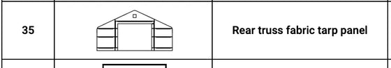 TMG-DT4041-PRO-35 Rear end wall cover panel, 32oz PVC900 (upgraded)