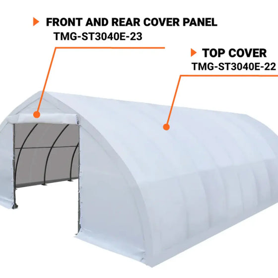 TMG-ST3040E-23 End wall cover (11oz PE tarp)