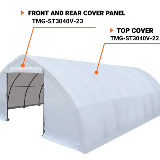 TMG-ST3040V-23 End wall cover (17oz PVC tarp)