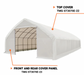 TMG-ST3070E-23 End wall cover (11oz PE tarp)